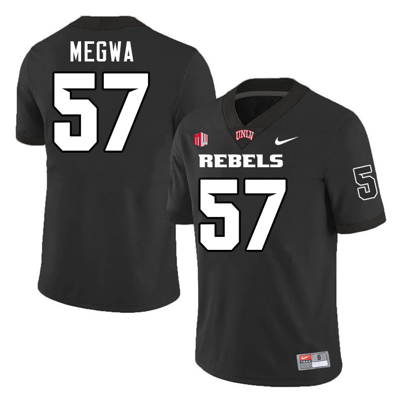 #57 Emeka Megwa UNLV Rebels College Football Jersey Stitched-Black